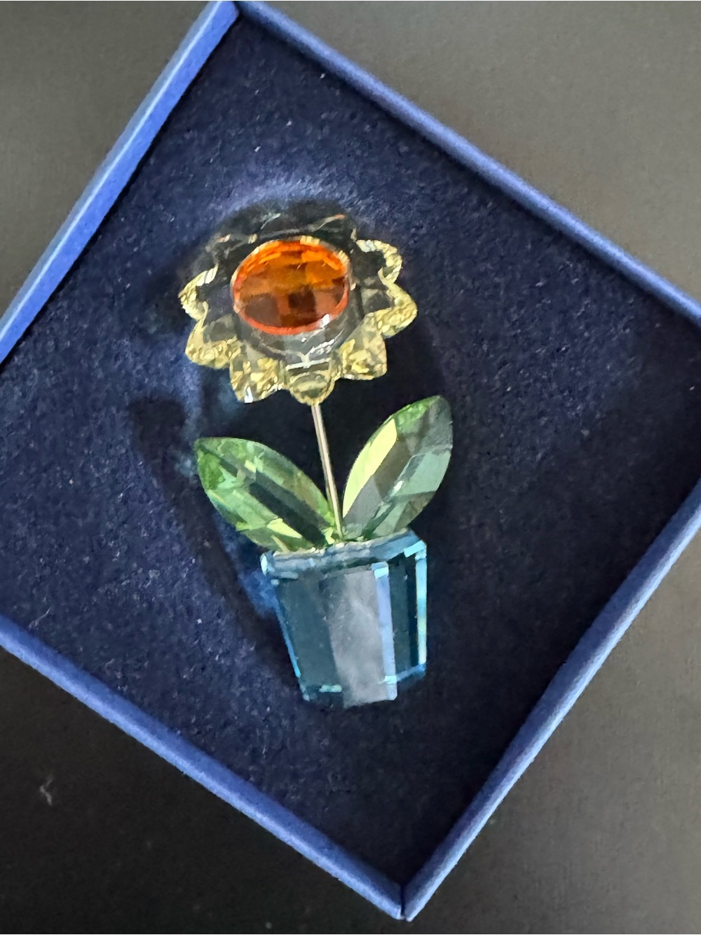 Swarovski Crystal Sunflower Mini Figurine “Happy Flowers” - Picture 2 of 7